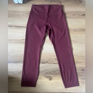 red merlot lululemon leggings